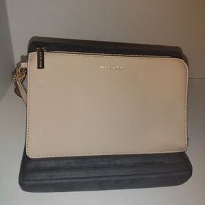 Anne Klein Cream and Black Clutch